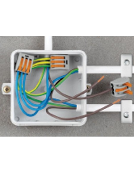 ADAPTATEUR DE FIXATION POUR CONNECTEURS DE 2 À 5 PÔLES, ORANGE