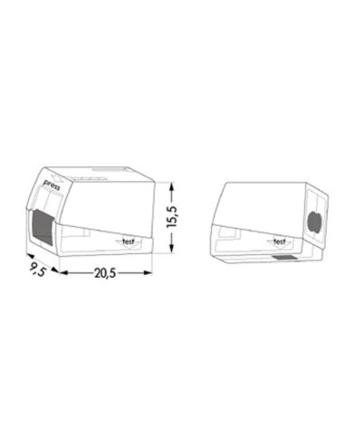 LEUCHTENKLEMME - 2.5 mm - 2 STARR - 1 FLEXIBEL...