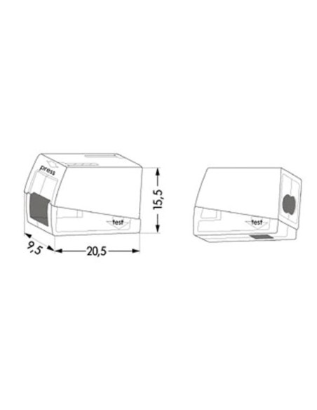 LIGHTING CONNECTOR, 2.5mm, 2 RIGID - 1 FLEXIBLE, 105°, WHITE