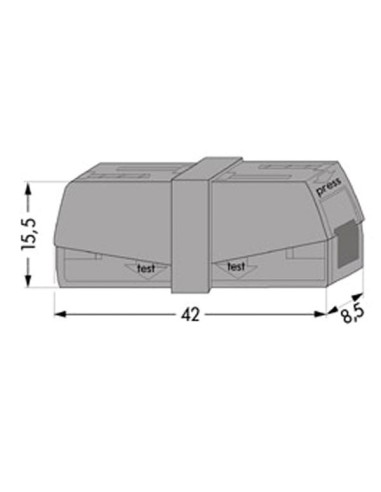 SERVICE-KLEMME - GRAU