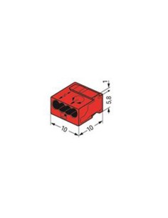 BORNE MICRO POUR BOÎTE DE DÉRIVATION 4 CONDUCTEURS, ROUGE 2