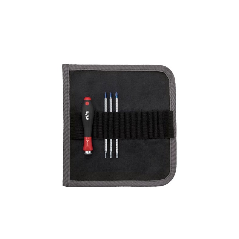 Wiha Screwdriver with interchangeable blade set SYSTEM 4 slotted, Phillips, hexagon head, 4-pcs. (00613)