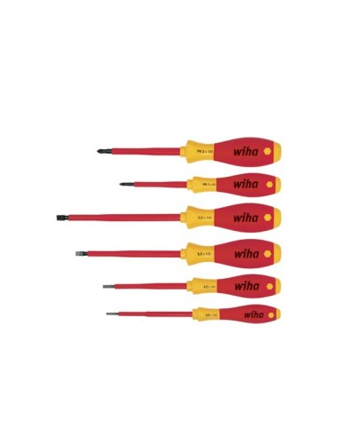 Wiha Screwdriver set SoftFinish® electric Slotted, Phillips 6-pcs. (00833)