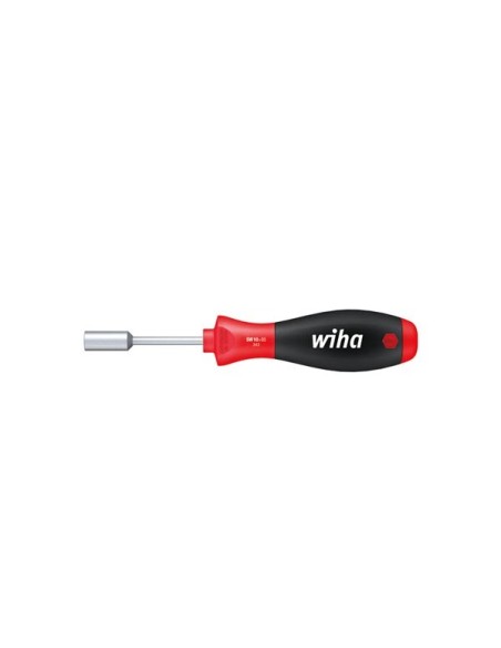 Wiha Screwdriver SoftFinish® Hexagon nut driver with short round blade (01076) 5,5 mm x 65 mm
