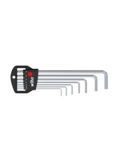 Wiha L-key set in Classic holder Hexagonal ball end matt...