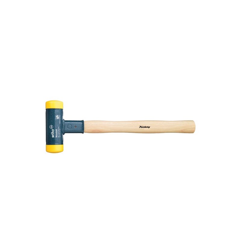 Wiha Soft-faced hammer dead-blow with hickory wooden handle, round hammer face (02092) 25 mm