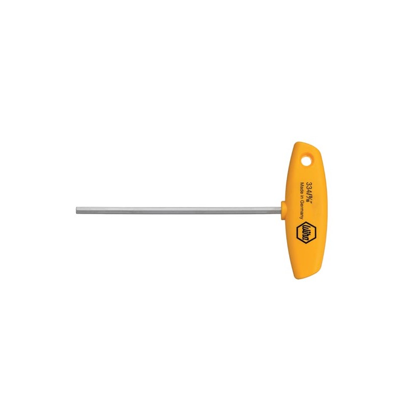 Wiha Stiftschlüssel mit Quergriff Sechskant, Zoll-Ausführung glanzvernickelt (02802) 3/32 x 150 mm