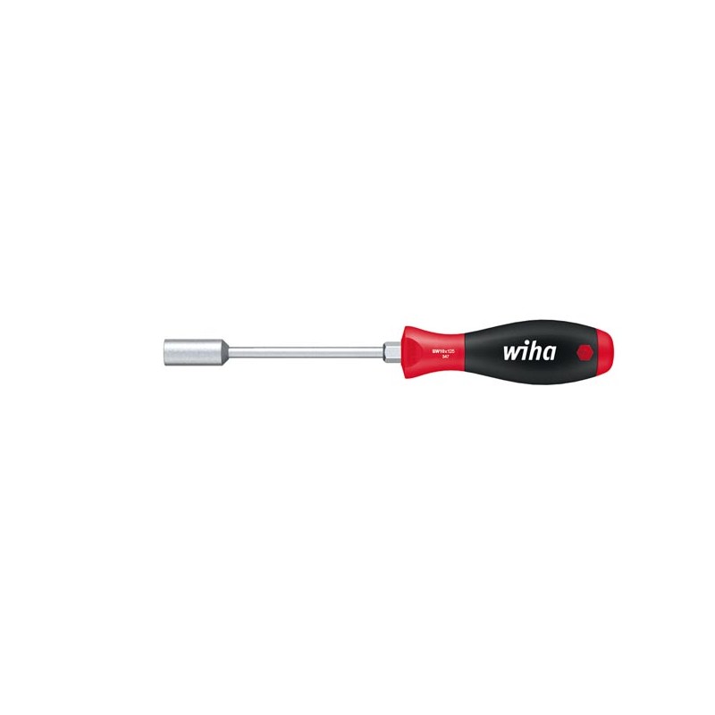 Wiha Screwdriver SoftFinish® Hexagon nut driver, inch design with round blade and hexagon head (02837) 1/4 mm x 125 mm