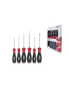 Wiha Schraubendreher Set SoftFinish® Schlitz, Pozidriv...