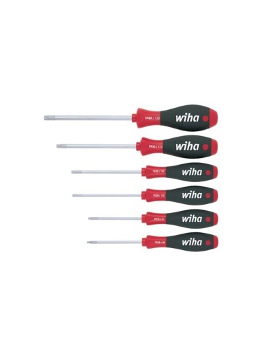 Wiha Schraubendreher Set SoftFinish® TORX® Tamper Resistant (mit Bohrung) 6-tlg. (24506)