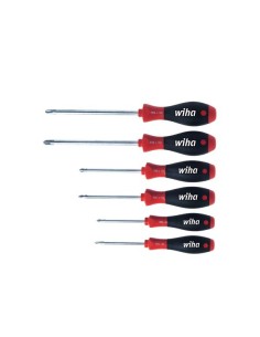 Wiha Jeu de tournevis SoftFinish® Phillips, Pozidriv 6...