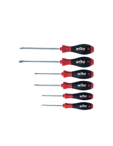 Wiha Jeu de tournevis SoftFinish® Phillips, Pozidriv 6 pcs (26146)