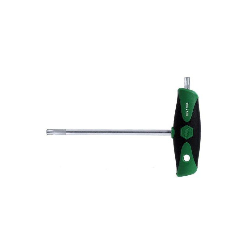Wiha Stiftschlüssel mit Quergriff ComfortGrip TORX® mit Seitenabtrieb mattverchromt (26172) T10 x 100 mm