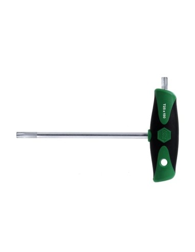 Wiha L-key with T-handle ComfortGrip TORX® with side drive, matt chrome-plated (26173) T15 x 100 mm