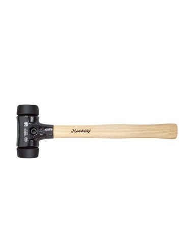 Wiha Soft-faced hammer Safety medium soft/medium soft with hickory wooden handle, round hammer face (26431) 40 mm