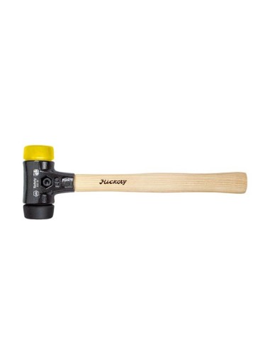 Wiha Soft-faced hammer Safety medium soft/medium hard with hickory wooden handle, round hammer face (26434) 30 mm