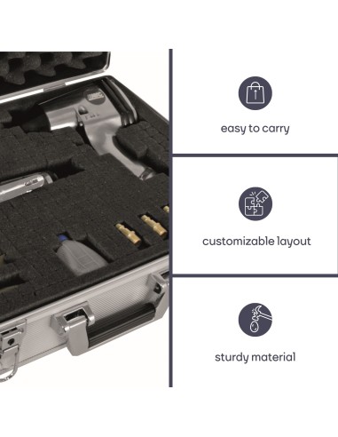 VALISE À OUTILS EN ALUMINIUM - 455 x 330 x 152 mm