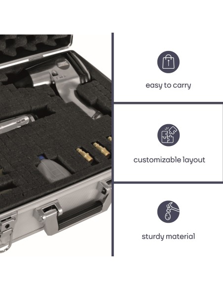 VALISE À OUTILS EN ALUMINIUM - 455 x 330 x 152 mm