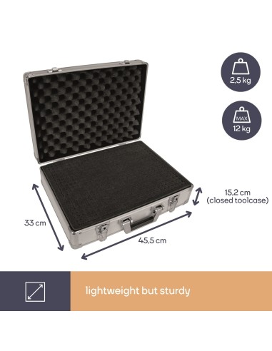 VALISE À OUTILS EN ALUMINIUM - 455 x 330 x 152 mm