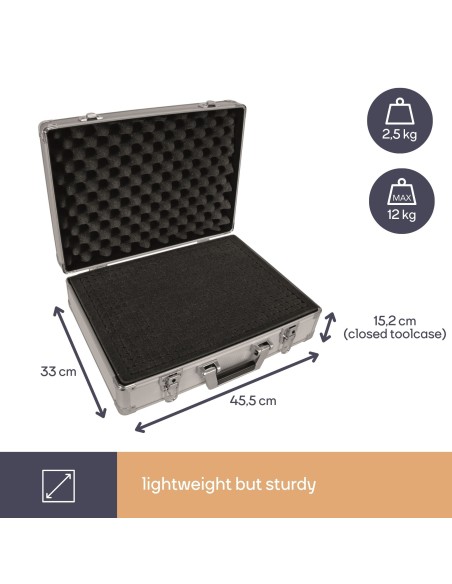 VALISE À OUTILS EN ALUMINIUM - 455 x 330 x 152 mm