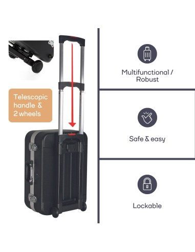 MALLETTE TROLLEY EN ABS - 461 x 335 x 190 mm