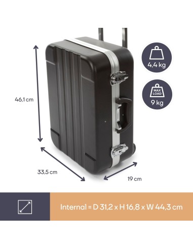 MALLETTE TROLLEY EN ABS - 461 x 335 x 190 mm
