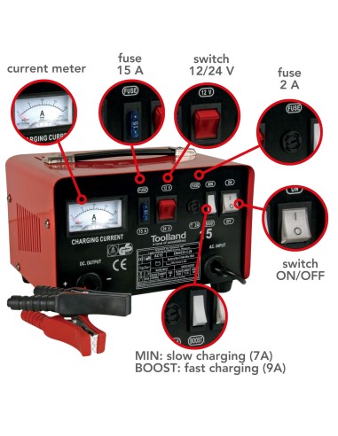 LADER VOOR 12/24 V LOOD-ZUURBATTERIJEN - MET...