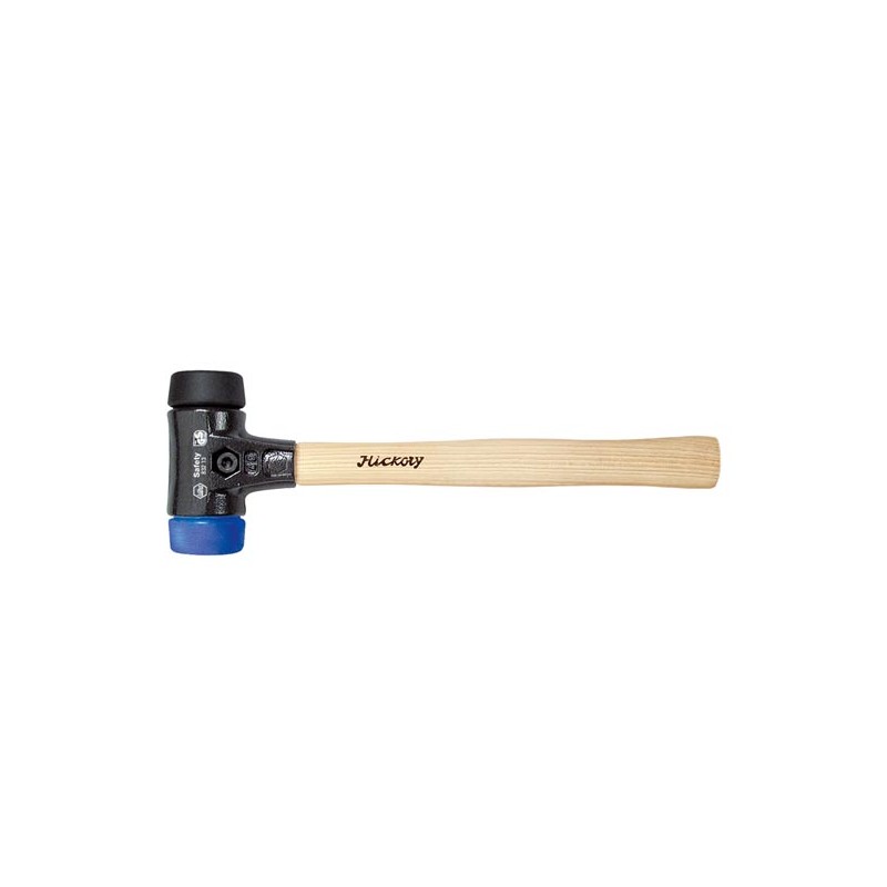 Wiha Soft-faced hammer Safety soft/medium soft with hickory wooden handle, round hammer face (26650) 40 mm