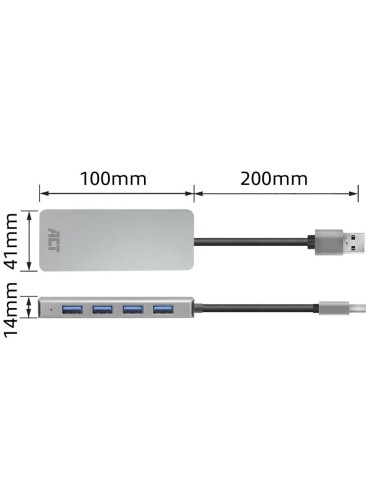USB 3.1 hub met 4 poorten en externe...