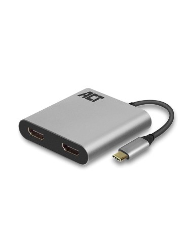 Adaptador de USB-C a HDMI para 2 monitores, MST