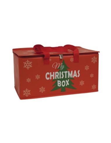 Christmas accessories storage box - 50 X 30 cm - red