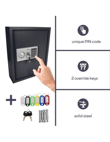 KEY LOCK SAFE - 45 x 36 x 12 cm - 71 keys