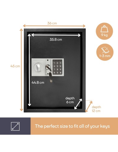 KEY LOCK SAFE - 45 x 36 x 12 cm - 71 keys