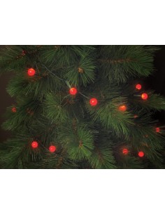 Cherry Light LED - 12 m - 120 rote Lampen - grünes Kabel...