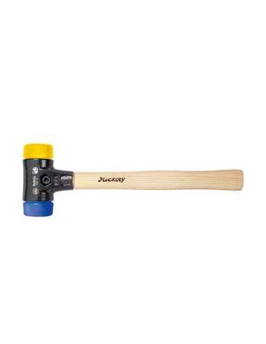 Wiha Schonhammer Safety weich/mittelhart mit Hickory-Holzstiel, Rund-Schlagkopf (26654) 40 mm