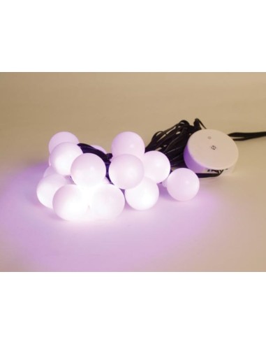 Colourlight - 8 m - 16 lampes RVB - fil noir - 12 V