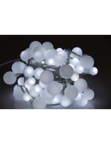 Decolight LED - 6 m - 90 bombillas blancas - cable transparente - modulador - 24 V