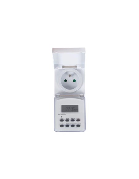 DIGITAL TIMER - WEEKLY PROGRAMMABLE - FOR OUTDOOR USE - PIN EARTH