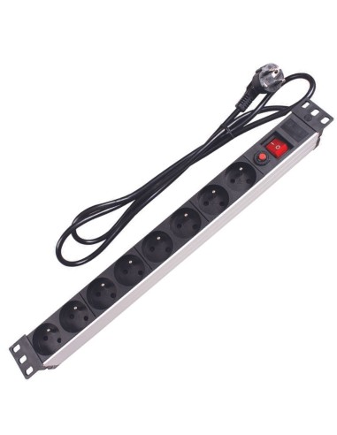 8-WAY POWER STRIP - PIN EARTH - FOR 19" RACK