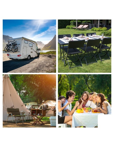 VOUWTAFEL - ROTANLOOK - 180 x 75 x 74 cm