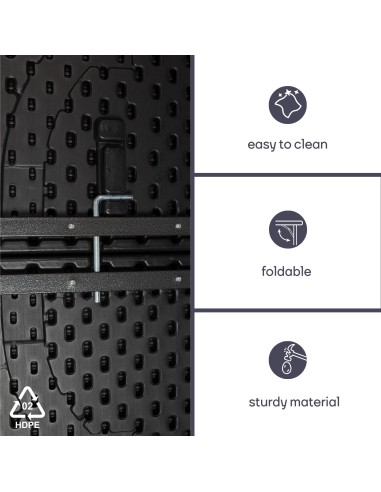 TABLE PLIANTE - IMITATION ROTIN - 180 x 75 x 74 cm