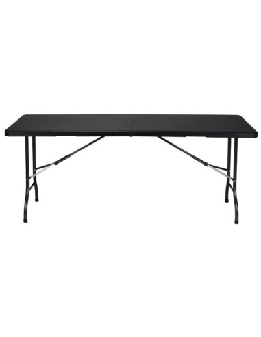TABLE PLIANTE - IMITATION ROTIN - 180 x 75 x 74 cm