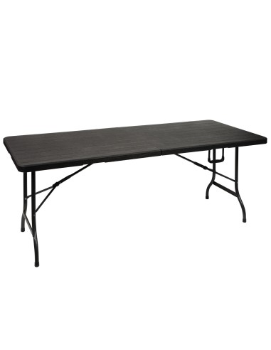 TABLE PLIANTE - IMITATION BOIS - 180 x 75 x 74 cm