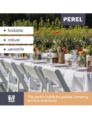 FOLD-IN-HALF TABLE - WOOD PATTERN - 180 x 75 x...