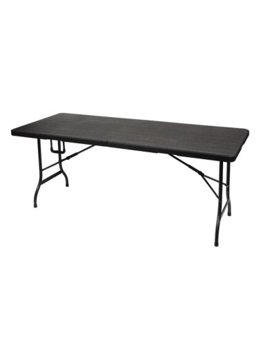 TABLE PLIANTE - IMITATION BOIS - 180 x 75 x 74 cm
