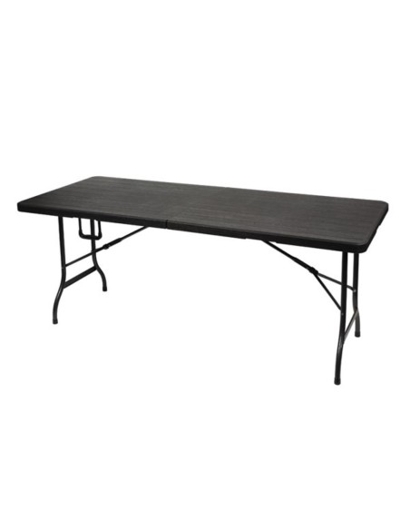 TABLE PLIANTE - IMITATION BOIS - 180 x 75 x 74 cm