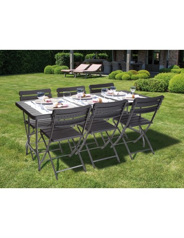 FOLD-IN-HALF TABLE - WOOD PATTERN - 180 x 75 x...