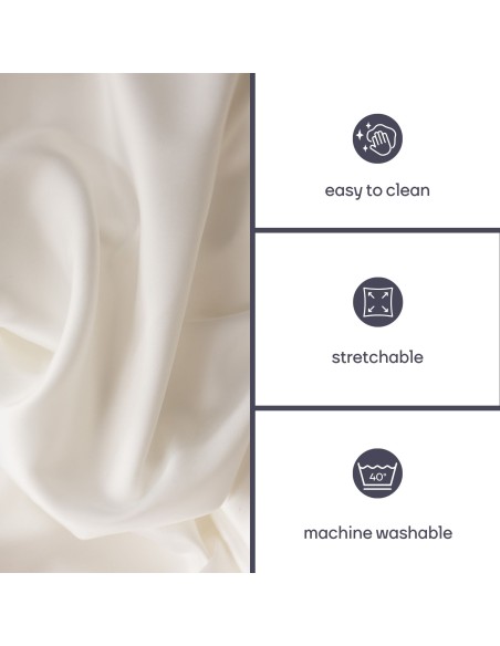 Husse für rechteckigen Tisch - bogenförmig - Weiß