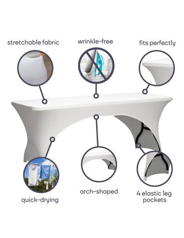 Housse extensible pour table rectangulaire -...