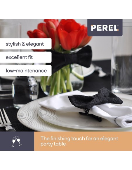 Hoes voor rechthoekige tafel - boogvormig - zwart